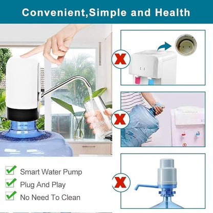 Automatic Water Can Dispenser Pump | USB Rechargeable | One-Touch Button | Suitable for 20L Bottles