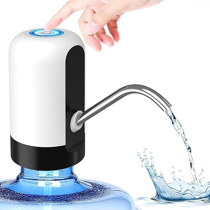Automatic Water Can Dispenser Pump | USB Rechargeable | One-Touch Button | Suitable for 20L Bottles