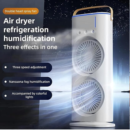 Portable Dual Fan Air Conditioner with Humidifier