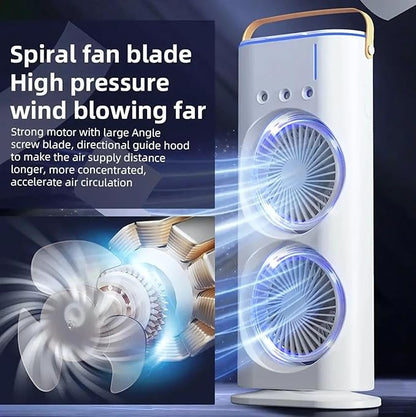 Portable Dual Fan Air Conditioner with Humidifier