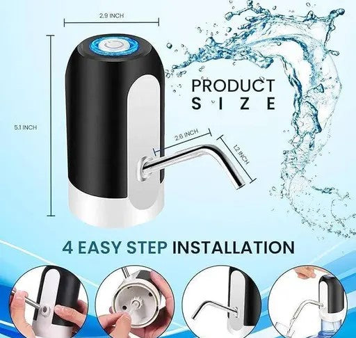 Automatic Water Can Dispenser Pump | USB Rechargeable | One-Touch Button | Suitable for 20L Bottles